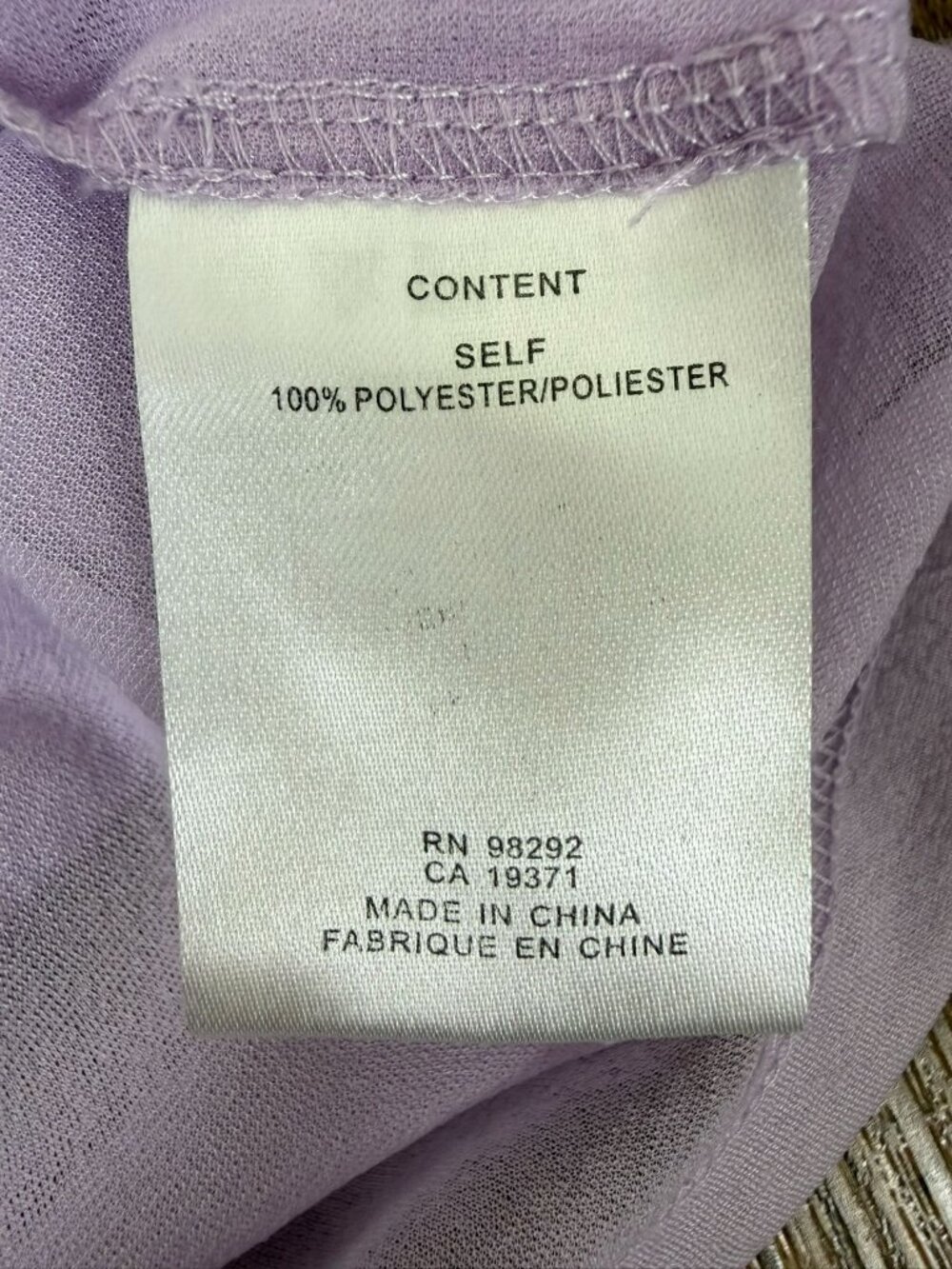 Tibi Sheer Gauze Easy T-Shirt Dusty Lavender Relaxed Fit Women’s - Picture 3 of 8